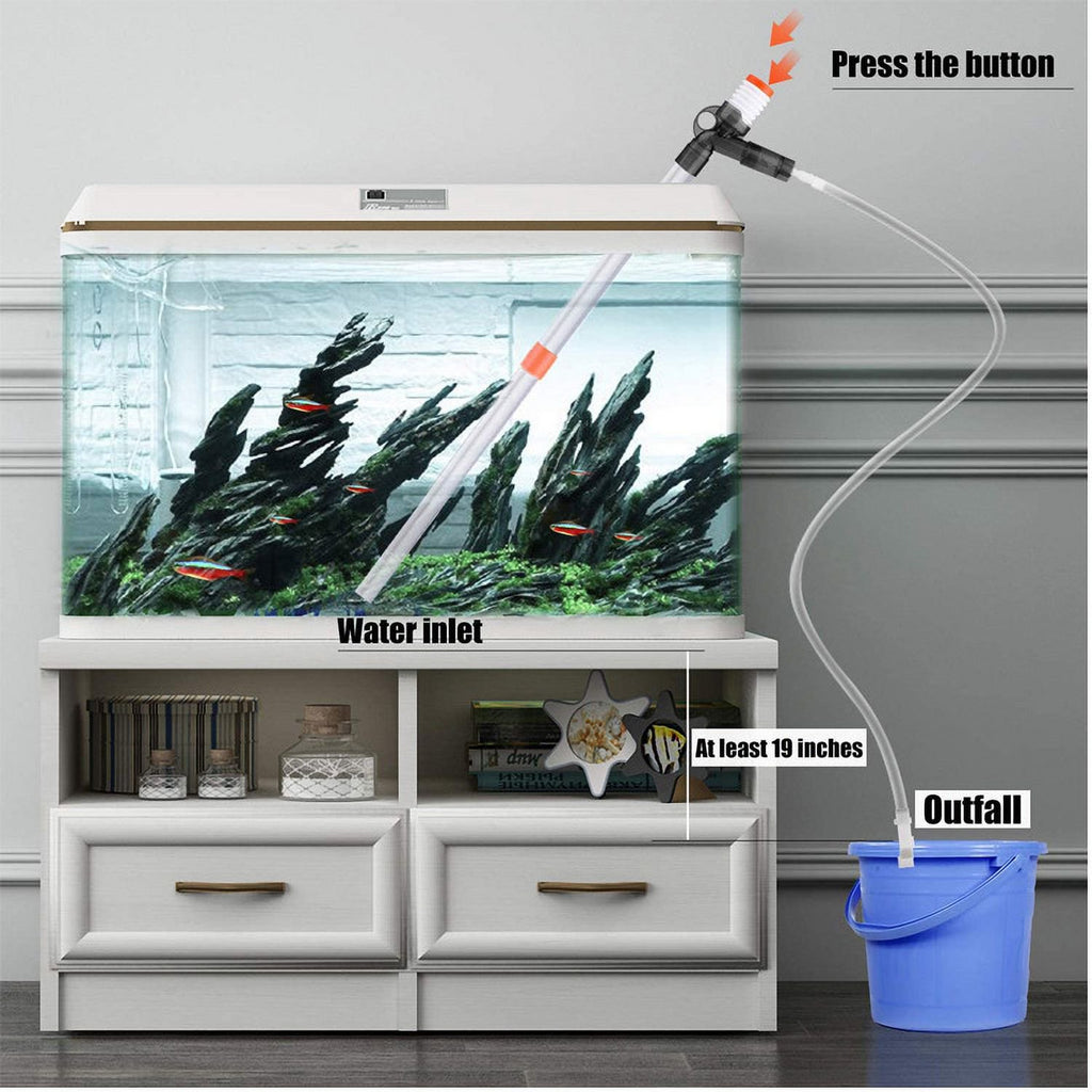 VNEKVA Aquarium Gravel Cleaner Siphon - Fish Tank Vacuum & Water Changer for Gravel & Sand