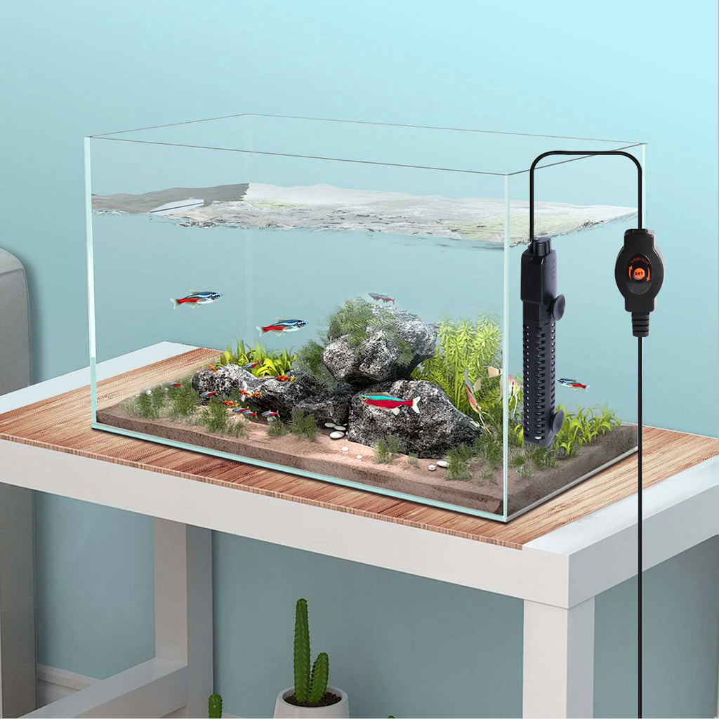 VNEKVA 500W Submersible Aquarium Heater for Fish & Turtle Tanks with LED Thermometer and Overheat Protection