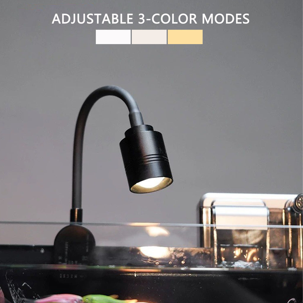 VNEKVA 2.5Gal Desktop Fish Tank Kit – Ultra Clear Glass Aquarium with USB Filter, USB Aquarium Light & Complete Aquascape Set