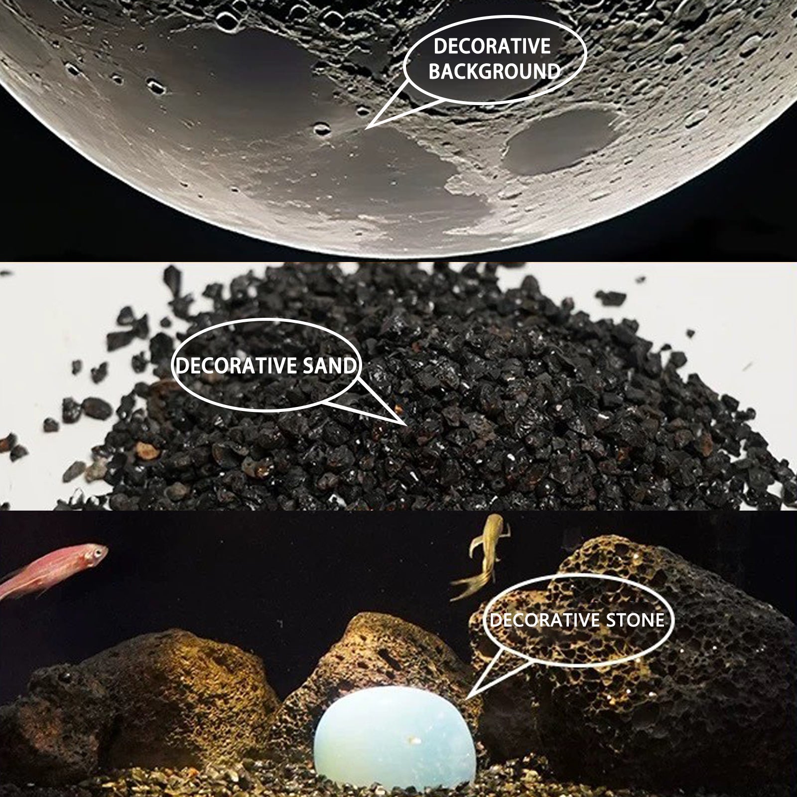 VNEKVA 2.5Gal Desktop Fish Tank Kit – Ultra Clear Glass Aquarium with USB Filter, USB Aquarium Light & Complete Aquascape Set