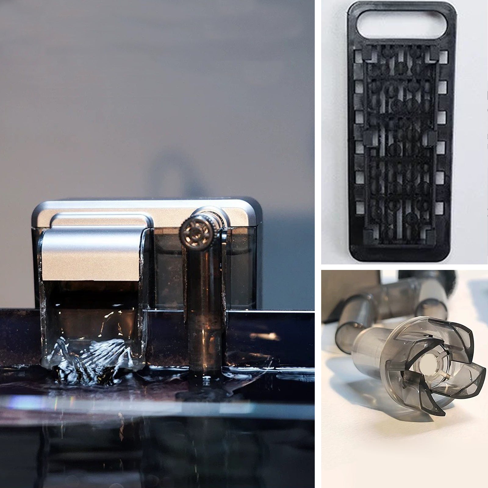 VNEKVA 2.5Gal Desktop Fish Tank Kit – Ultra Clear Glass Aquarium with USB Filter, USB Aquarium Light & Complete Aquascape Set