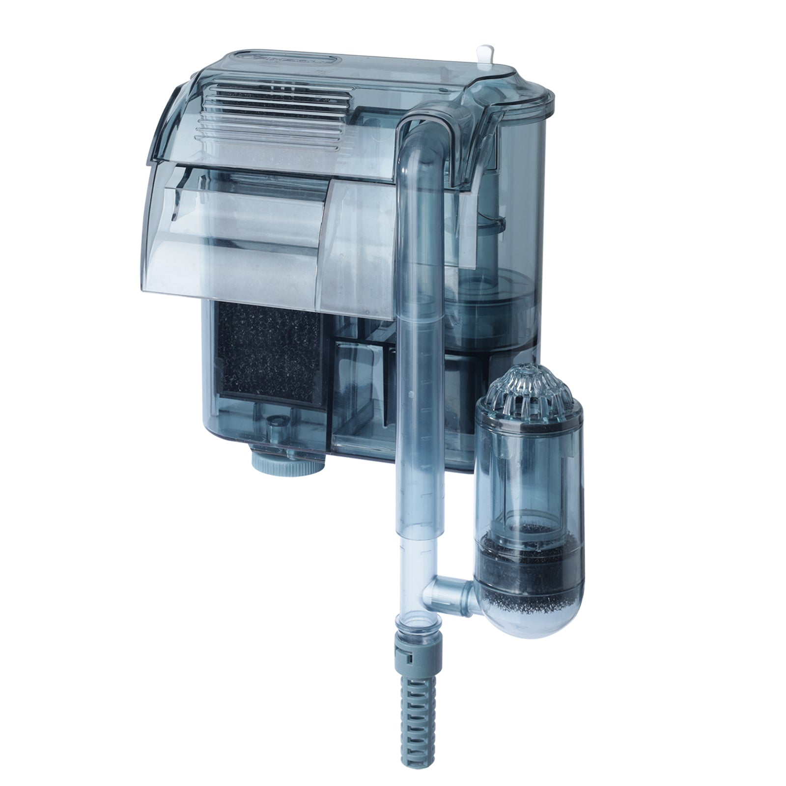 VNEKVA 74 GPH Hang-On Aquarium Power Filter with Surface Skimmer, 3-Stage Filtration, Adjustable Flow, for 5-10 Gallon Freshwater and Saltwater Fish Tanks