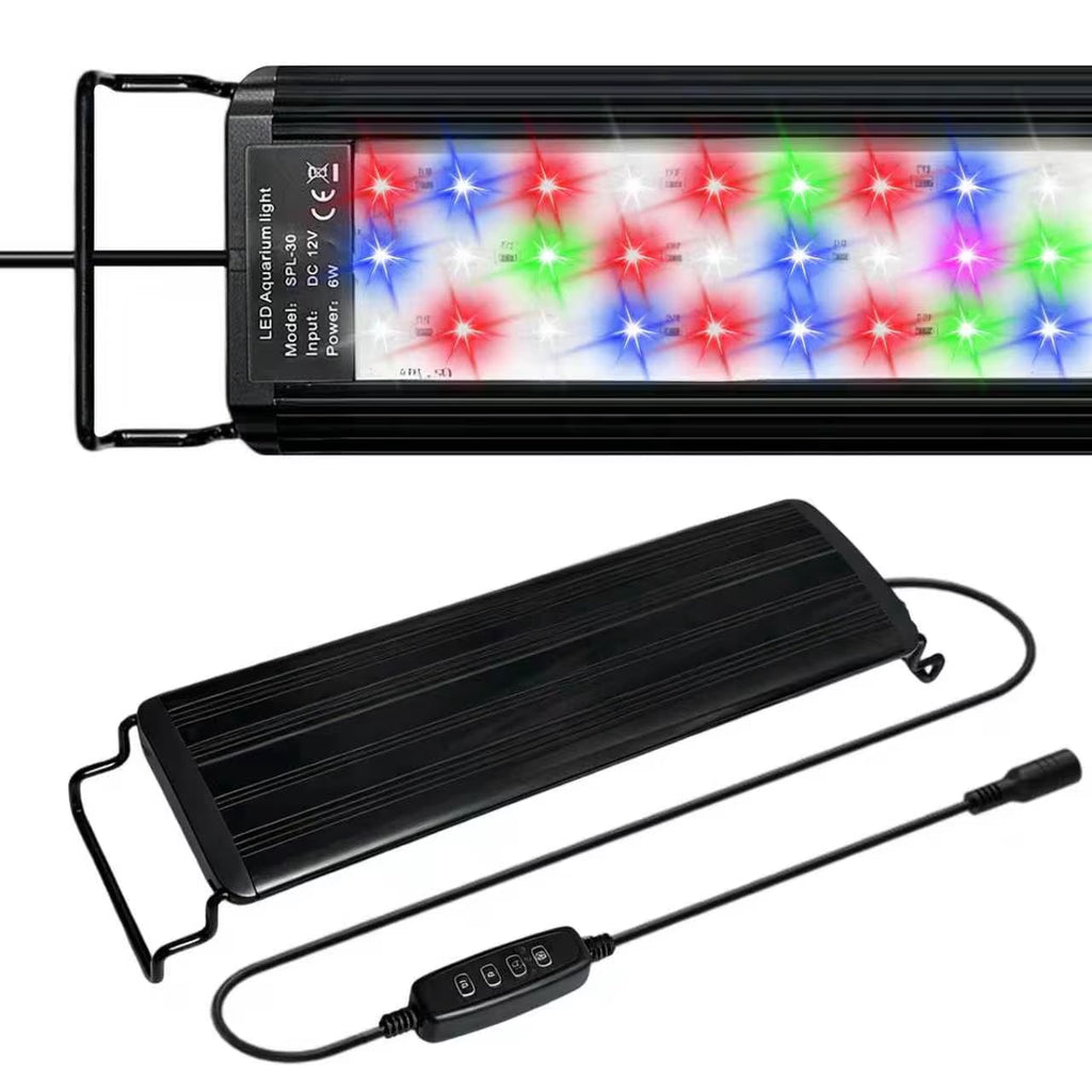 VNEKVA LED Fish Tank Light, Full‑Spectrum Dimmable Timer, Extendable Bracket for 12‑18" Planted Aquarium
