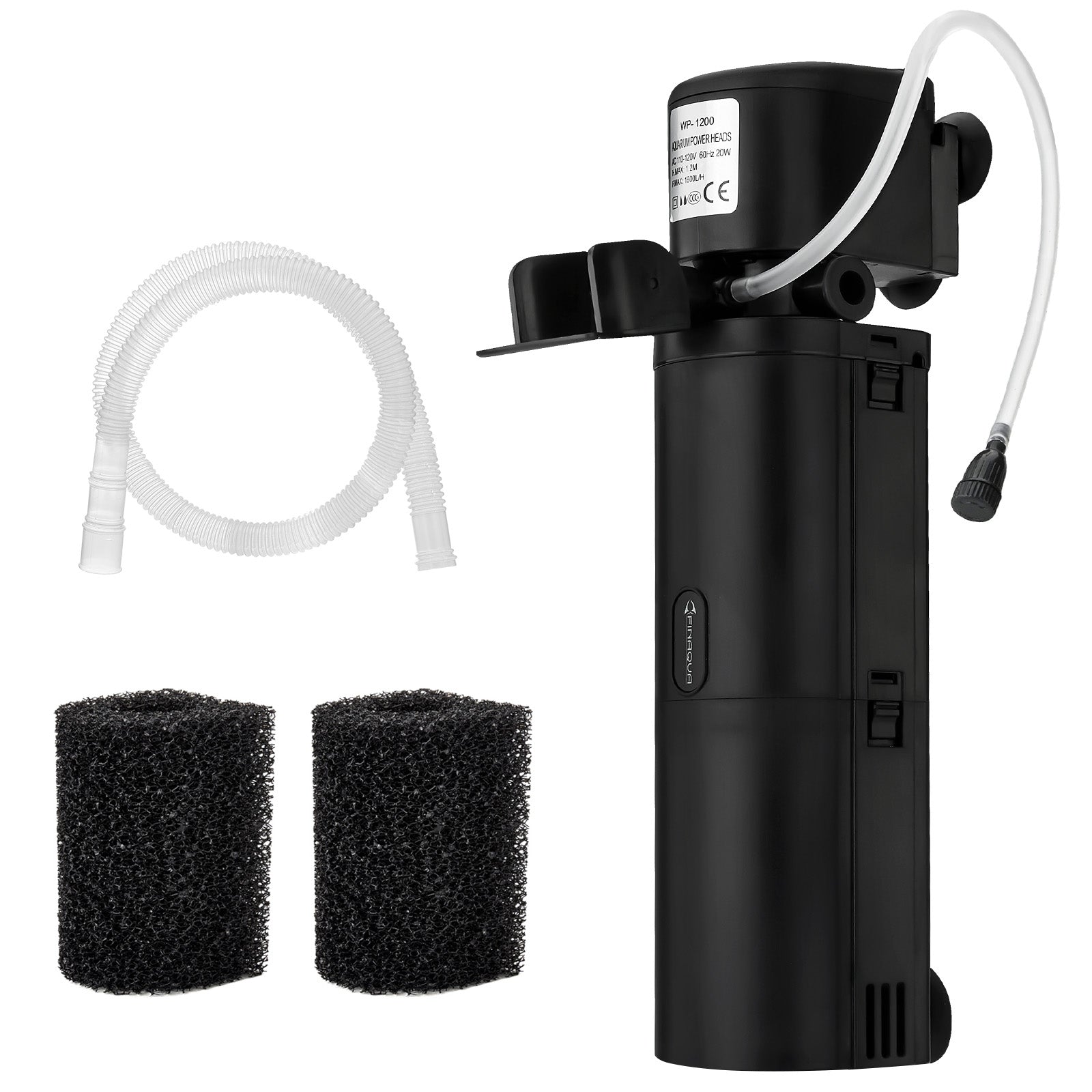FINAQUA Submersible Aquarium Filter – Powerful Internal for 20-75Gallon Tanks | Ideal for Large Fish, Turtles & Koi Ponds | All-in-One Aeration, Deodorization