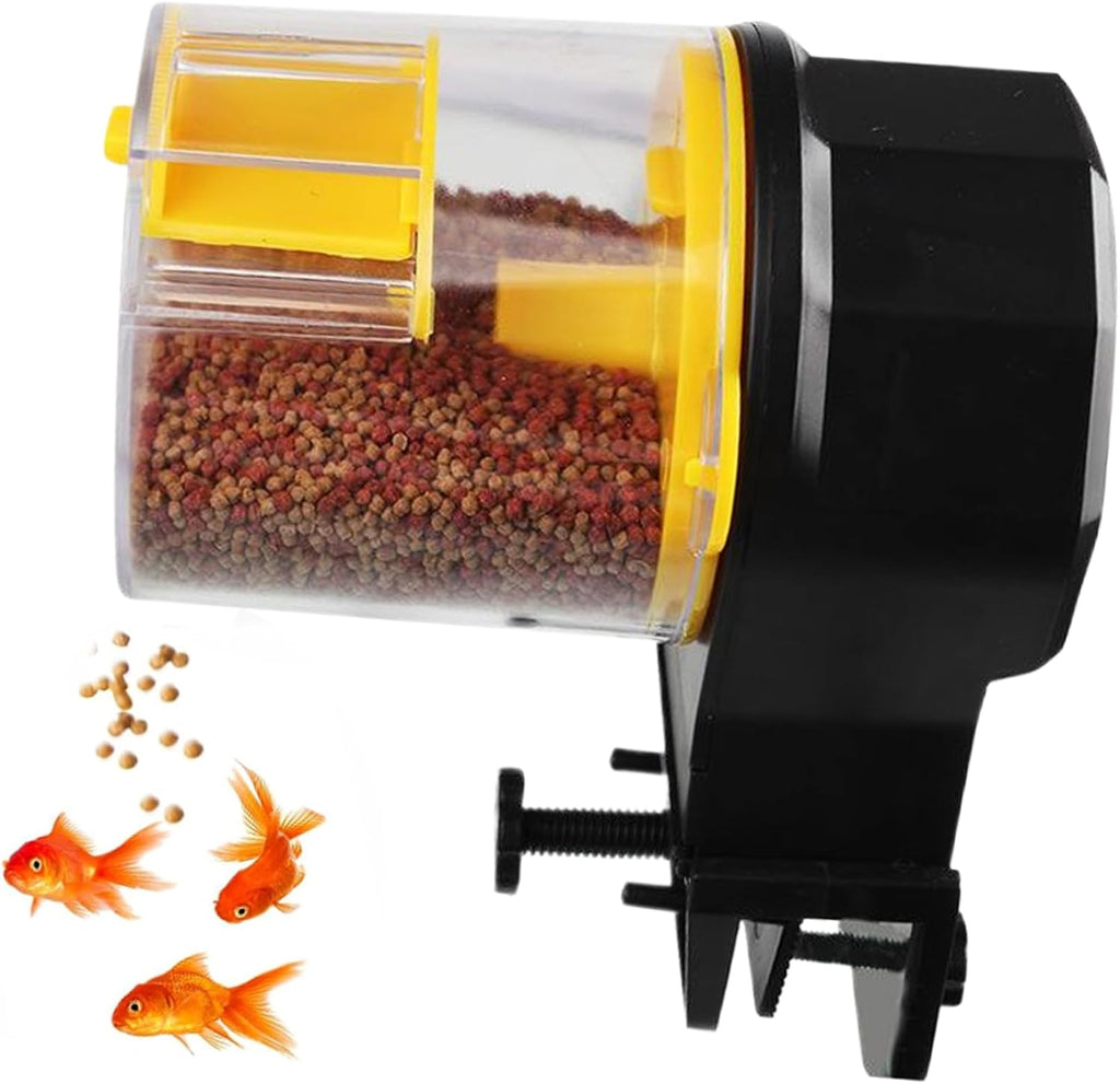 VNEKVA Automatic Fish Feeder with Timer, 210ML & 100ML Capacity, Auto Fish Food Dispenser for Aquariums, Fish Tanks & Ponds, Vacation Fish Feeder for Hands-Free Fish Care