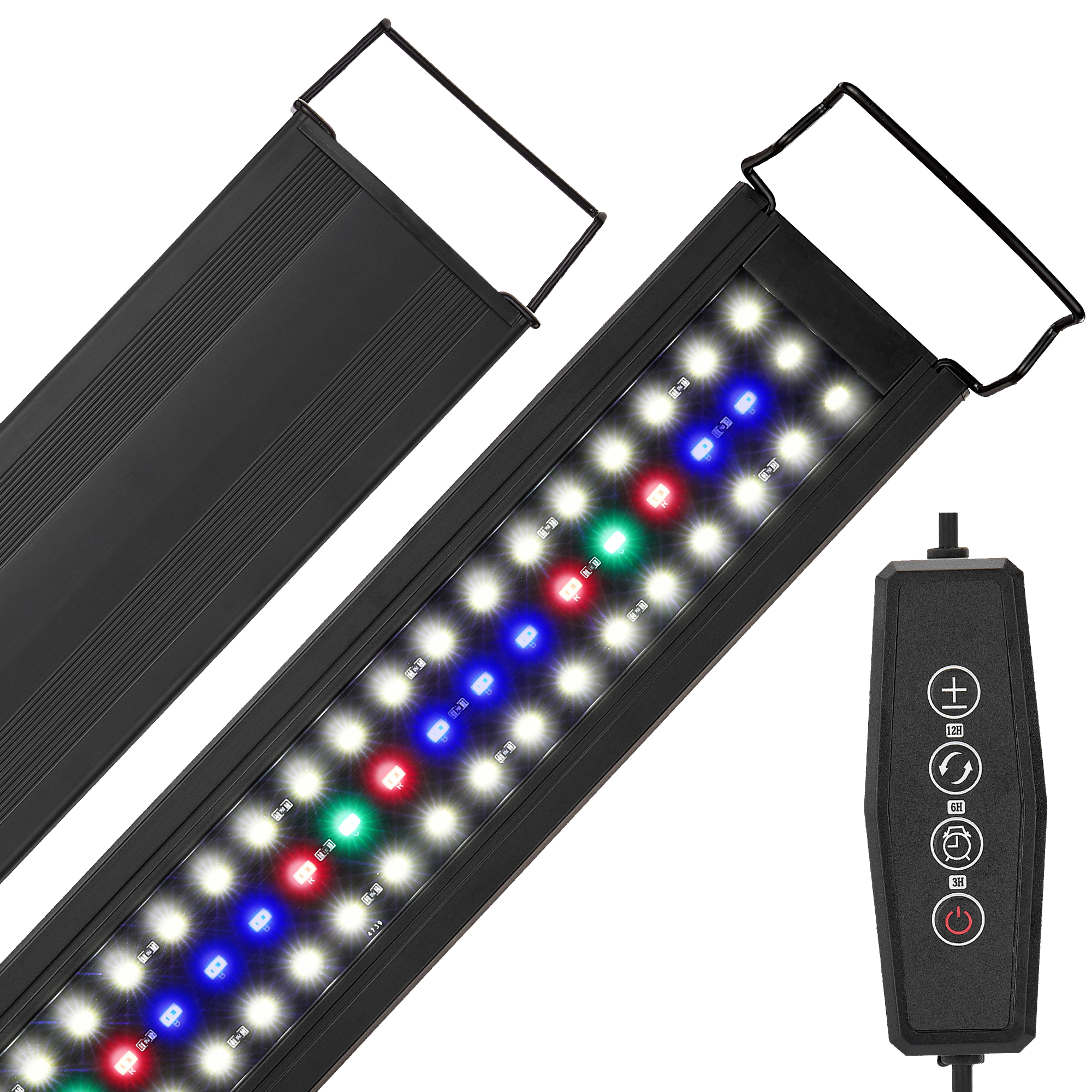 VNEKVA Full Spectrum LED Aquarium Light, 12-53Inch for Fish Tanks, 3 Light Modes, 5-Level Dimmable, Timer