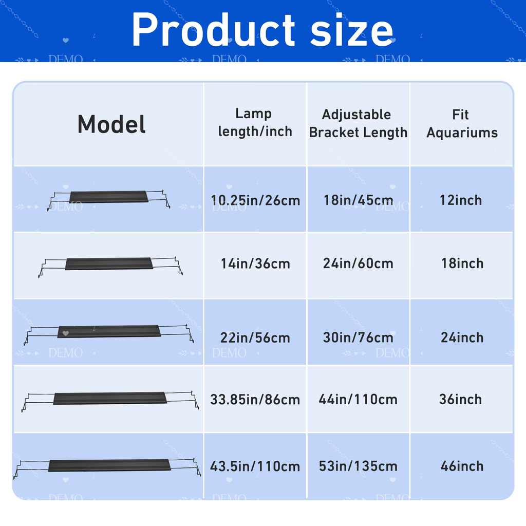 Finaqua LED Aquarium Light for 46-53 Inch Fish Tanks, Full Spectrum, Timer & Adjustable Brightness