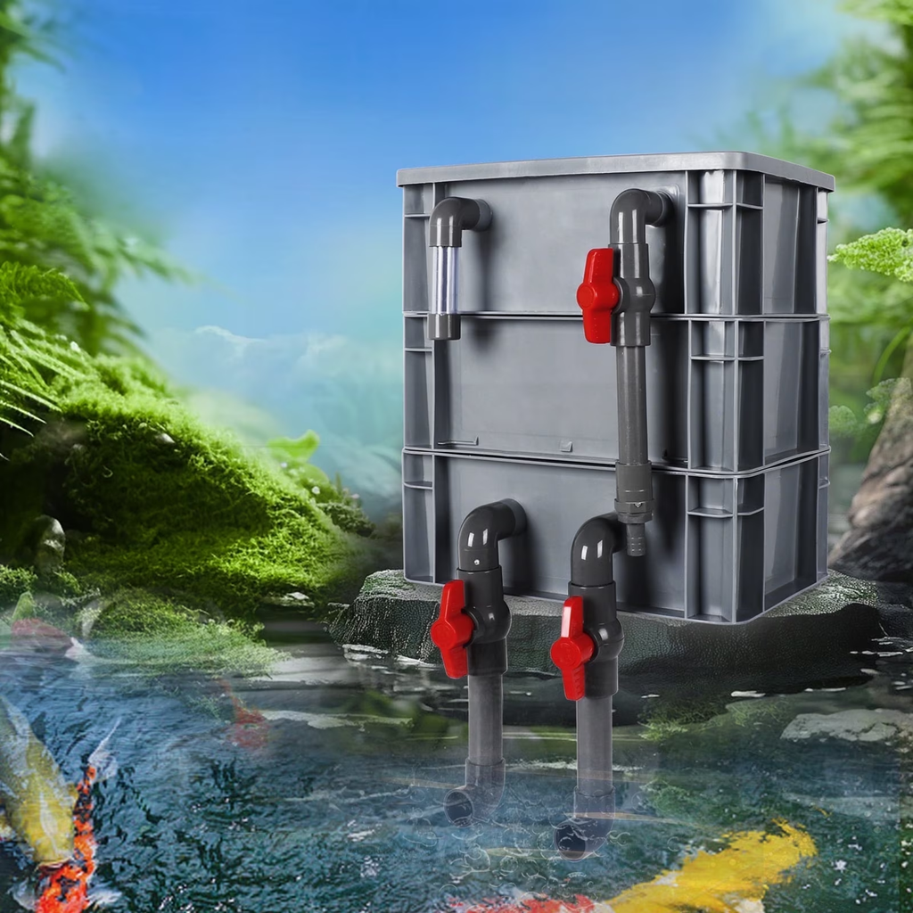 FINAQUA 3-Layer Fish Tank Filter Box, Stackable Aquarium Circulation System for 20–70 Gallon Tanks and Small Fish Ponds
