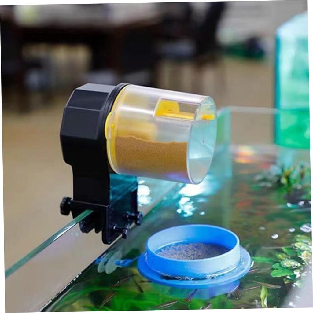 VNEKVA Automatic Fish Feeder with Timer, 210ML & 100ML Capacity, Auto Fish Food Dispenser for Aquariums, Fish Tanks & Ponds, Vacation Fish Feeder for Hands-Free Fish Care