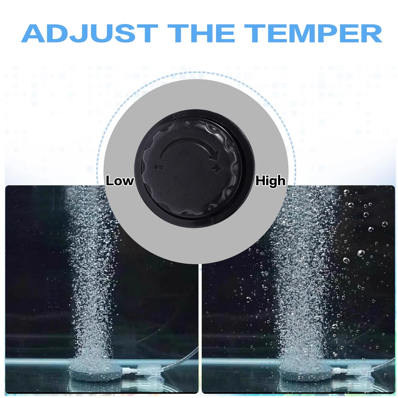 FINAQUA Aquarium Air Pump with Dual Outlets, Adjustable Oxygen Bubbler with Air Stones, Tubing & Check Valves