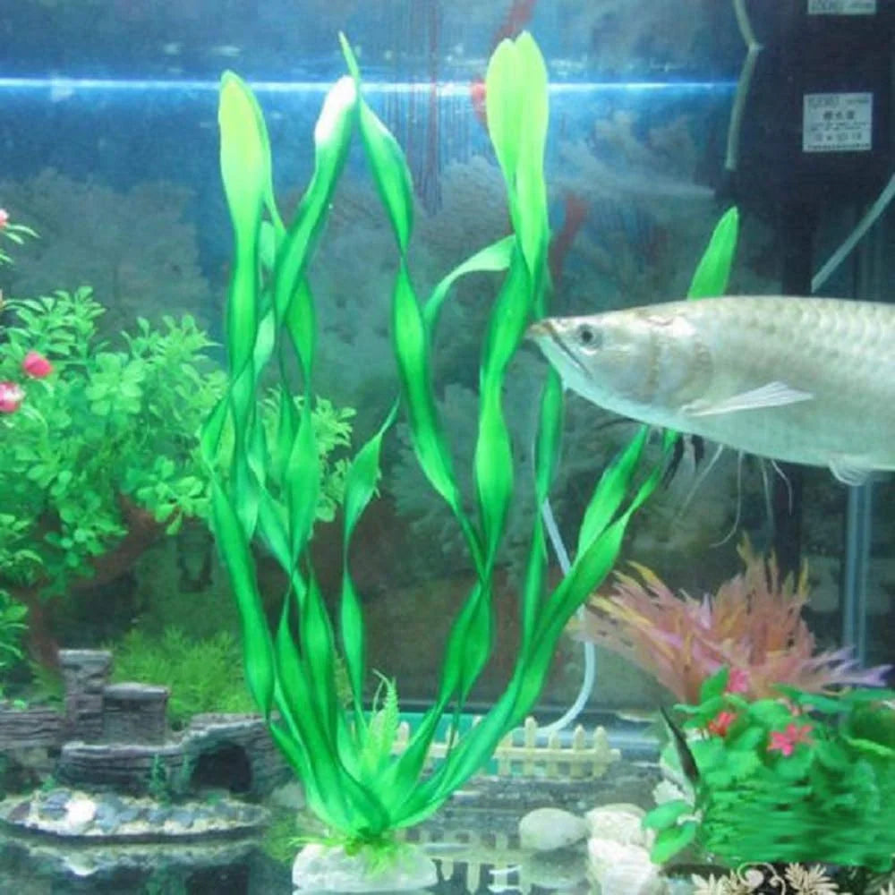 10 PCS Artificial Plastic Fish Tank Plants - Aquarium Decor for Freshwater & Saltwater Tanks