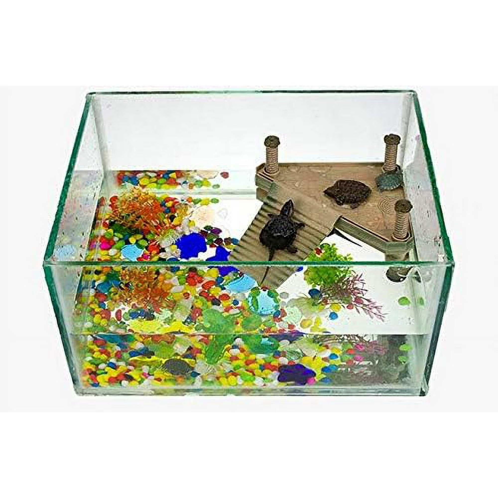 VNEKVA Aquarium Floating Turtle Basking Dock, Resting Platform for Turtles, Frogs & Aquatic Crabs