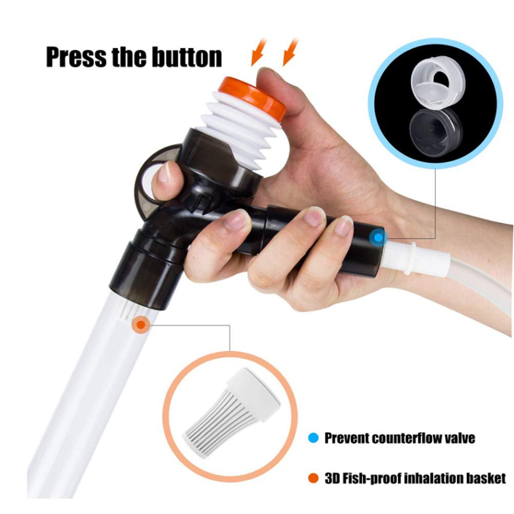 VNEKVA Aquarium Gravel Cleaner Siphon - Fish Tank Vacuum & Water Changer for Gravel & Sand