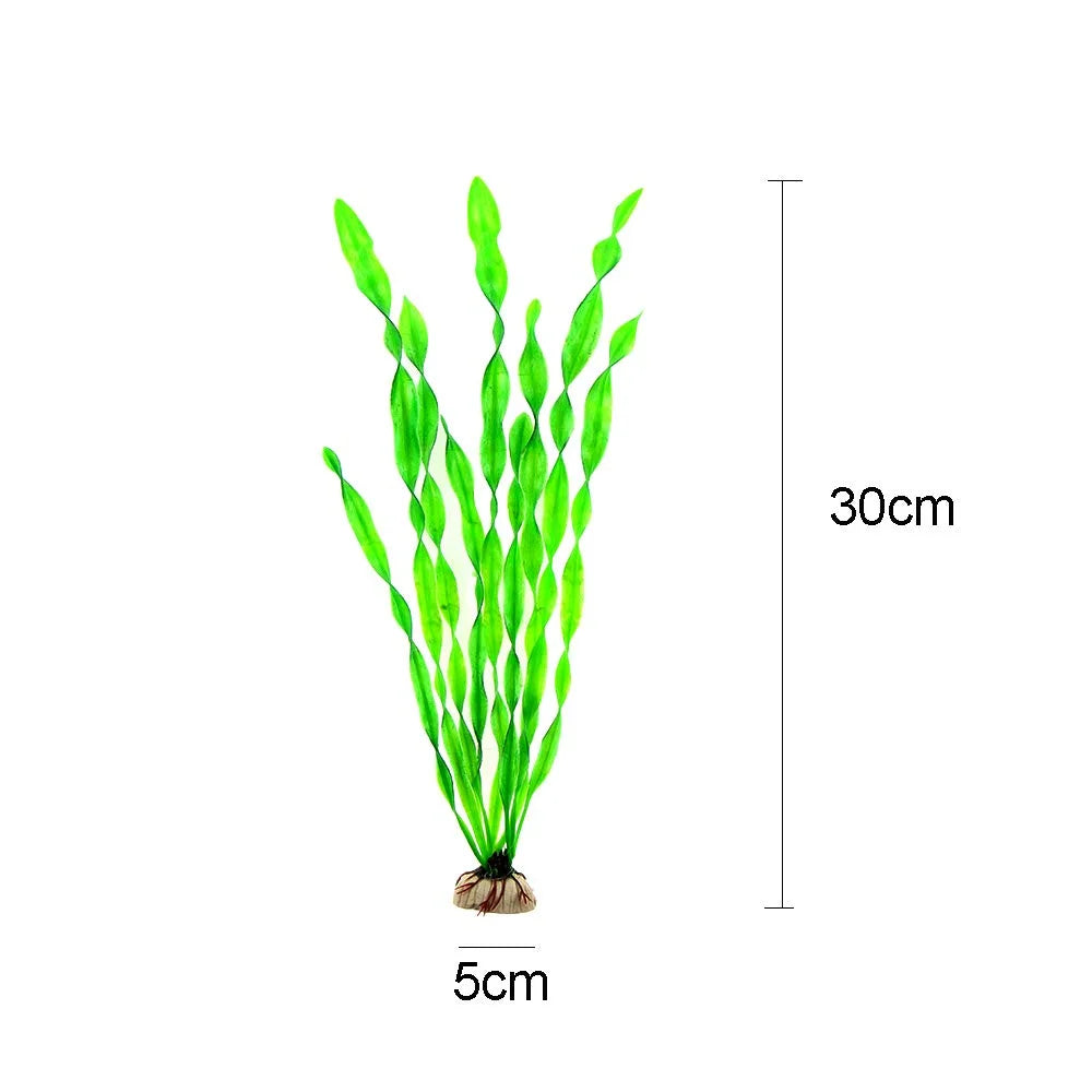 10 PCS Artificial Plastic Fish Tank Plants - Aquarium Decor for Freshwater & Saltwater Tanks