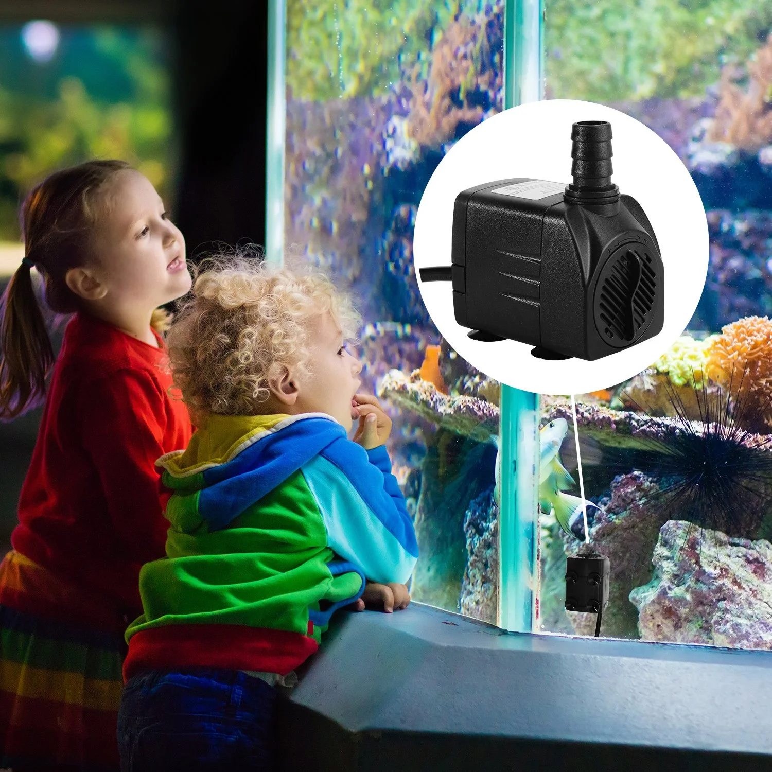 FINAQUA 400GPH Submersible Fountain Pump, Ultra Quiet 25W Water Pump for Pond, Fish Tank, Aquarium & Hydroponics