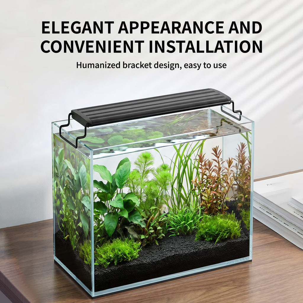 VNEKVA LED Fish Tank Light, Full‑Spectrum Dimmable Timer, Extendable Bracket for 12‑18" Planted Aquarium