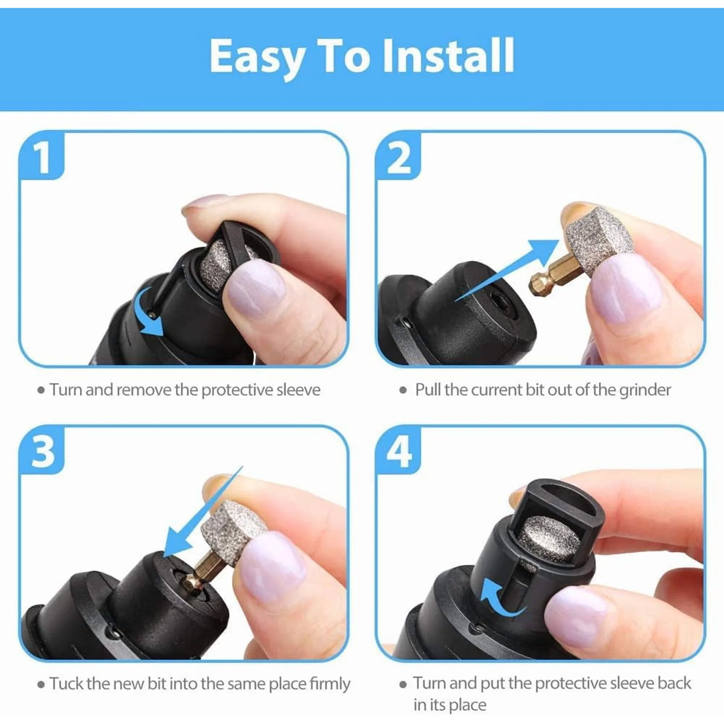 FINAQUA USB Rechargeable Pet Nail Grinder – Quiet Trimmer for Dogs, Cats & Rabbits, Safe Paw Grooming