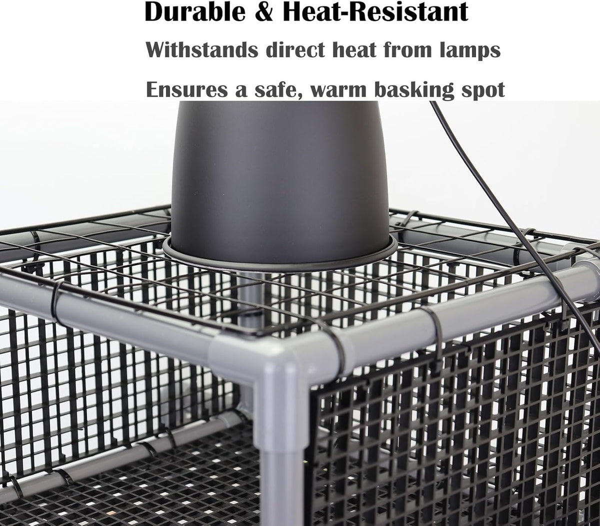 VNEKVA Above Tank Turtle Basking Platform, Elevated Dock with Non-Slip Ramp and Grass Mat, Fits 75 to 125 Gallon Aquariums