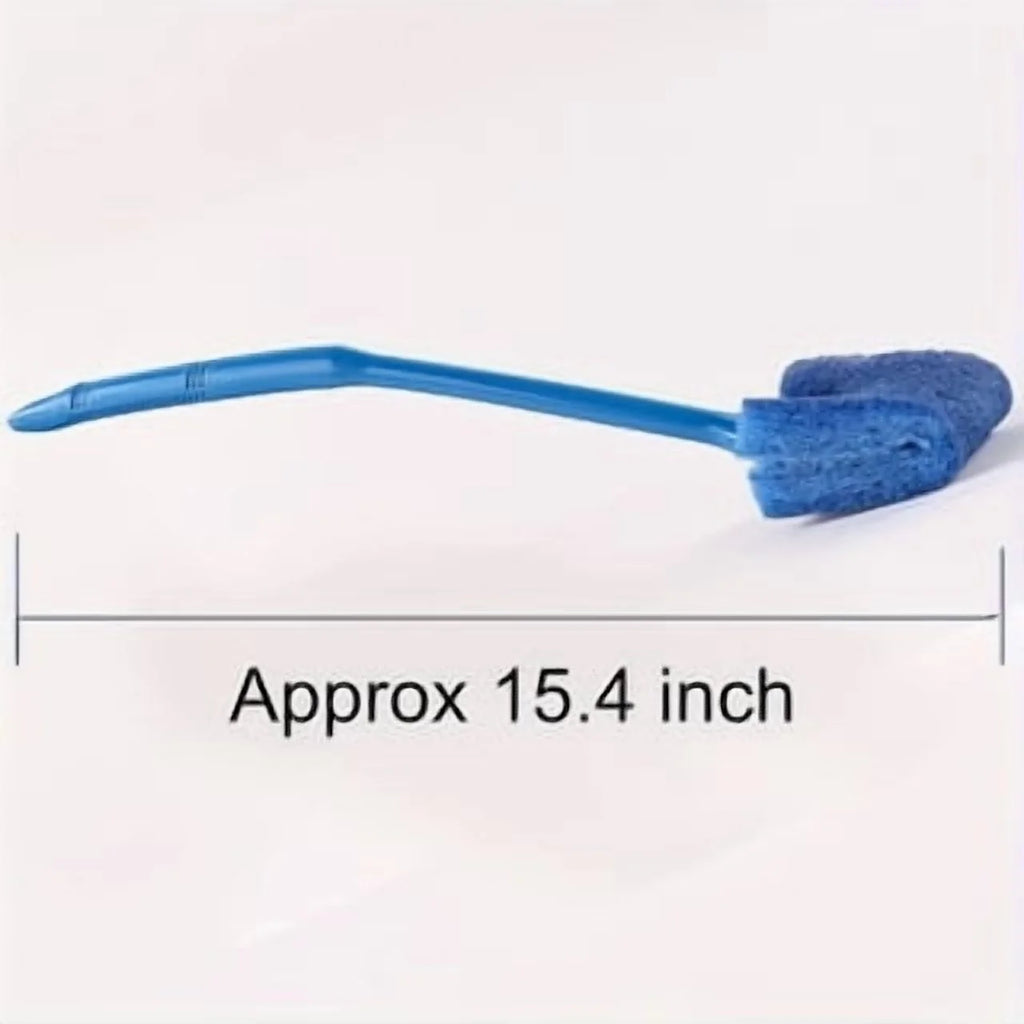 VNEKVA Aquarium Algae Scraper, Double-Sided Sponge Brush Cleaner with Towel, 15.4in Long Handle Scrubber for Glass Fish Tanks & Kitchen Use