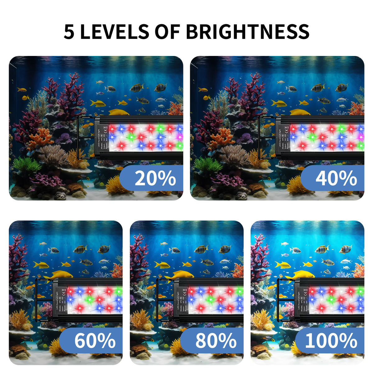 VNEKVA Full Spectrum LED Aquarium Light, Timer & Dimmable, Aluminum Extendable Mount for 18-24Inch Tank