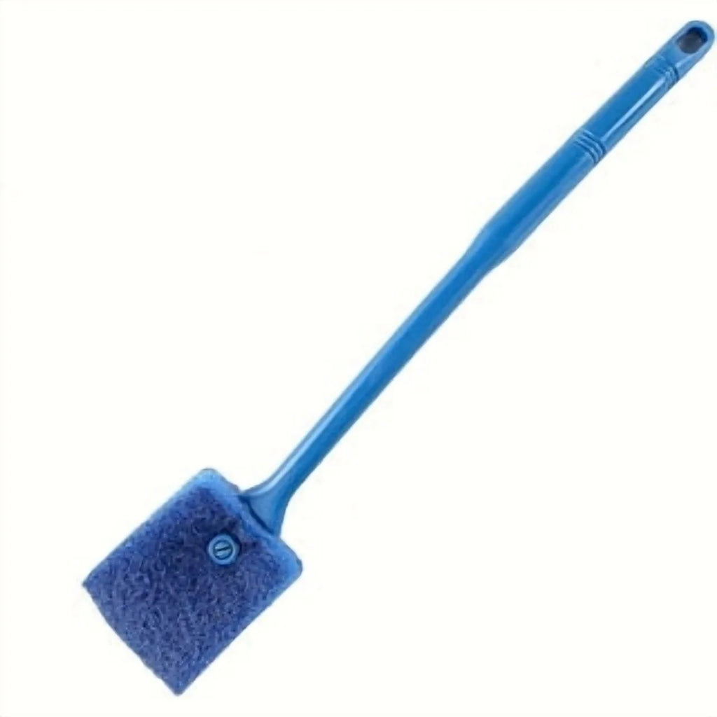 VNEKVA Aquarium Algae Scraper, Double-Sided Sponge Brush Cleaner with Towel, 15.4in Long Handle Scrubber for Glass Fish Tanks & Kitchen Use