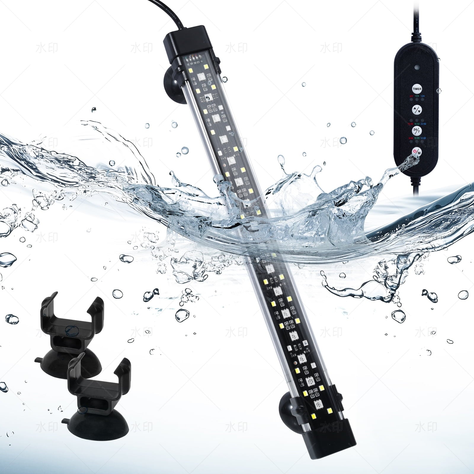 VNEKVA Aquarium LED Light with Full Spectrum RGBW + 24/7 Timer & Adjustable Brightness for 8-15in Fish Tanks