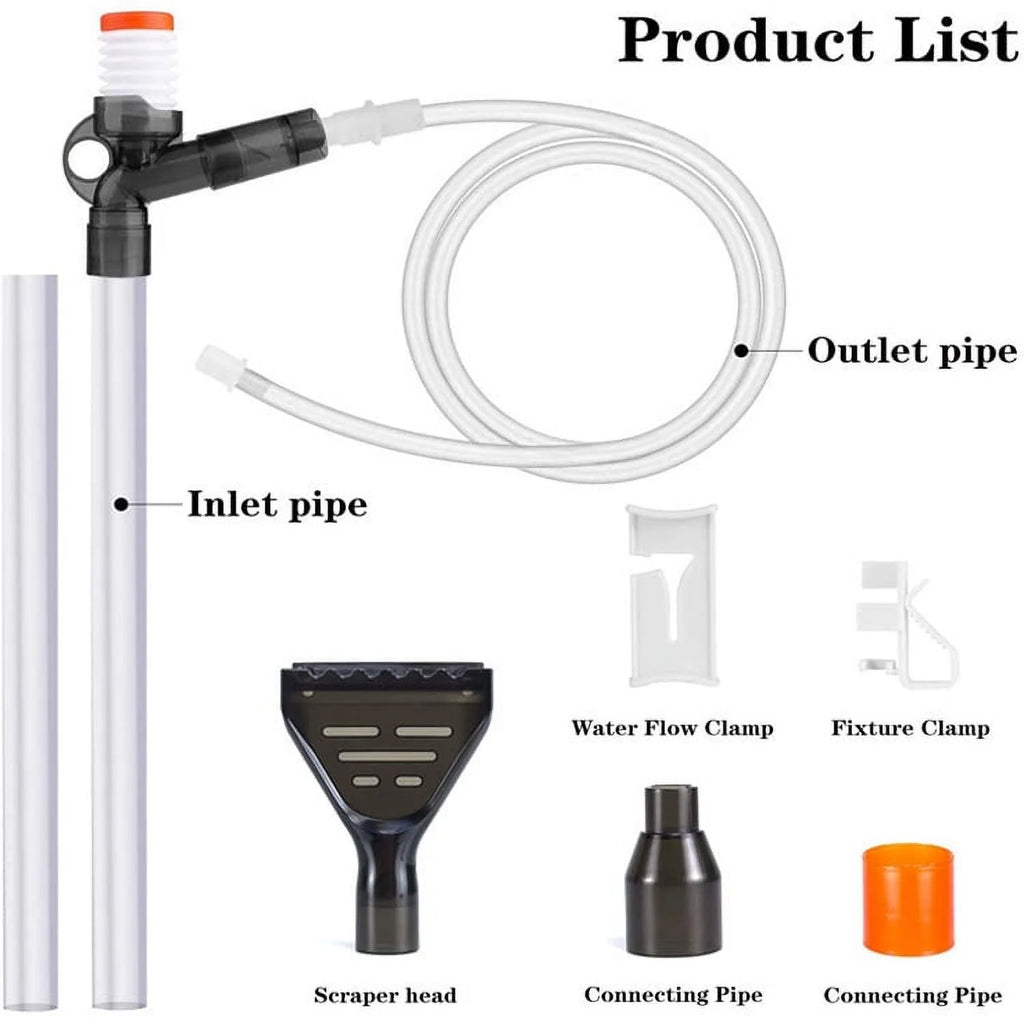 VNEKVA Aquarium Gravel Cleaner Siphon - Fish Tank Vacuum & Water Changer for Gravel & Sand