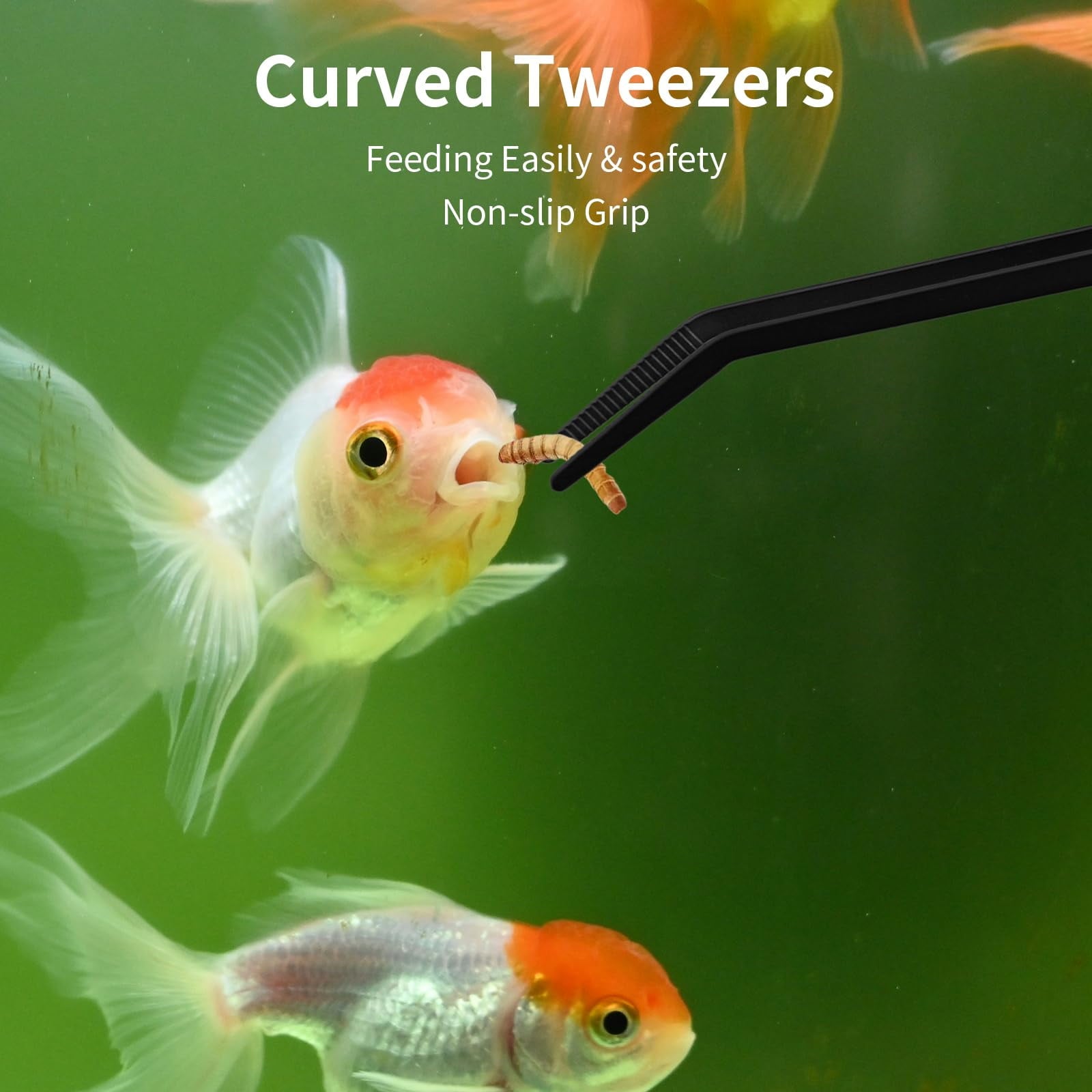 VNEKVA 5-in-1 Aquarium Aquascaping Tools, Stainless Steel Tweezers Scissors Spatula for Aquatic Plant Maintenance with Tool Holder